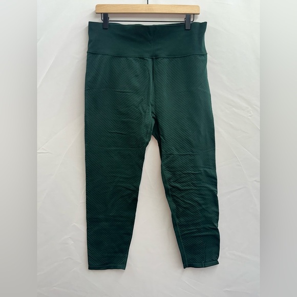 DSG Brand Chevron Ribbed Deep Green Women’s 7/8 Workout Leggings, NWOT, XXL - Picture 1 of 7